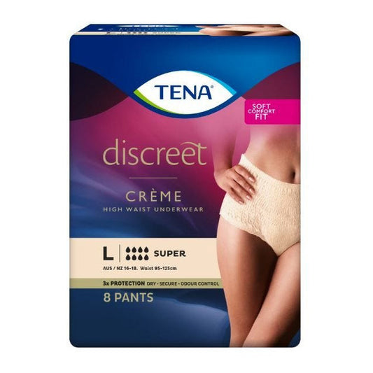 Tena Discreet Super Pant Large 95 130 Cm 1010ml Cream