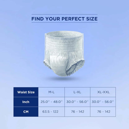Friends Premium Adult Diapers Pant Style - 10 Count - M Waist 25-48 Inch